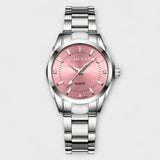 Nika® - Reloj de Plata con Esfera Rosa
