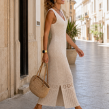 Easem | Vestido Midi de Croché Suave sin Mangas" can be rewritten as:

"Easem | Vestido Midi Sin Mangas de Croché Suave