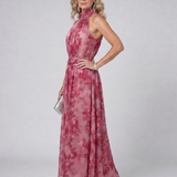 Avien | Suave Vestido Midi con Cuello Halter