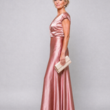 Samouse | Vestido Maxi con Cuerpo Envolvente y Mangas Cortas
