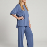 Ramse | Conjunto de Top de Manga Corta Oversized y Pantalones de Pierna Ancha