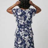 DELACROIX | Vestido Thea de flores sutiles hasta la rodilla