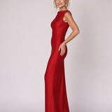 Virella | Vestido Maxi Sin Mangas Ajustado con Escote Barco