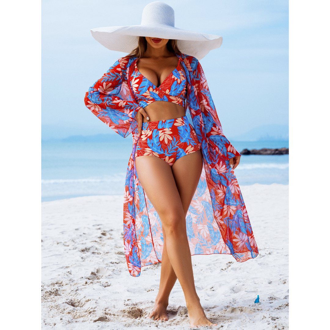 Piso | Set de Bikini de 3 Piezas con Cobertura Gratuita