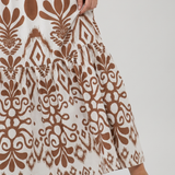 Numan | Vestido Midi con Falda Acampanada y Mangas Cortas