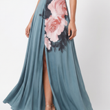 Olympas | Vestido Maxi Floral con Top Halter