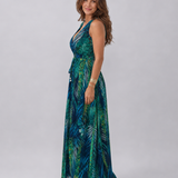 Zake | Vestido Midi Sin Mangas con Cintura Alta