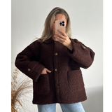 Alice™ | Chaqueta de Teddy en Color Marrón