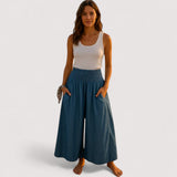 Merete - Pantalones de Cintura Alta