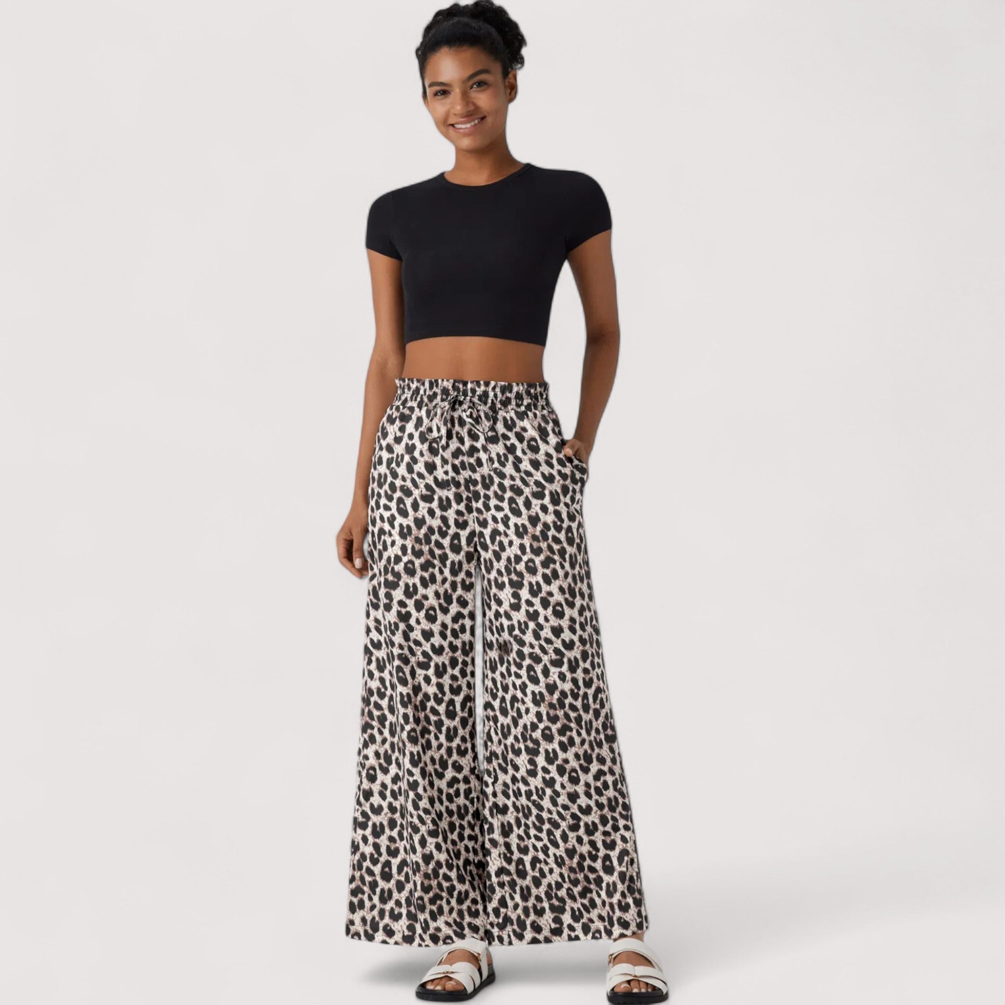 Slavica - Pantalones Amplios con Estampado Tie-Dye