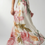 Amiel | Ligero Vestido Maxi con Estampado Floral