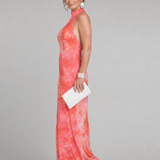 Coraline | Vestido Maxi con Estampado y Cuello Halter