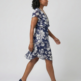 DELACROIX | Vestido Thea de flores sutiles hasta la rodilla