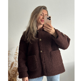Alice™ | Chaqueta de Teddy en Color Marrón
