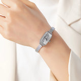 Elena® - Reloj dorado de esfera rectangular