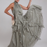 Melisande | Maxi Dress with Ruffled Straps