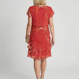 DELACROIX | Vestido Nora de diseño abstracto y suave a media pantorrilla