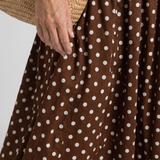 Sorien | Vestido Midi Sin Mangas con Estampado de Lunares