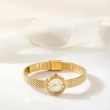 Iris® - Reloj dorado con pulsera trenzada