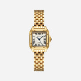Petra® - Reloj de lujo dorado con diseño de números romanos