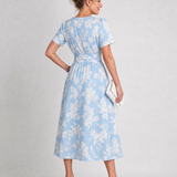 Marion | Vestido Midi de Manga Corta con Diseño Floral