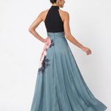 Olympas | Vestido Maxi Floral con Top Halter