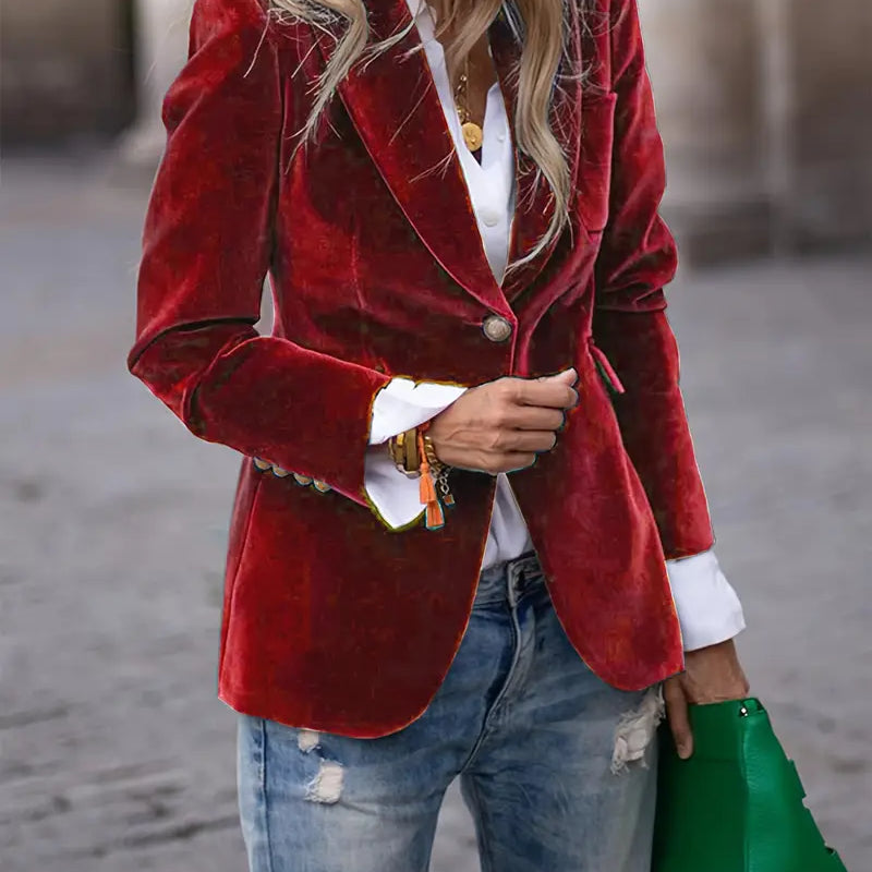 Caterina | Sofisticado Blazer de Terciopelo