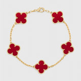 Pulsera Elegante con Diseño de Trébol en Dorado