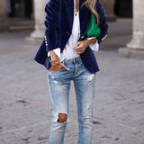 Caterina | Sofisticado Blazer de Terciopelo