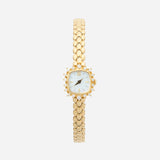 Lana® - Reloj dorado con cristales y pulsera entrelazada