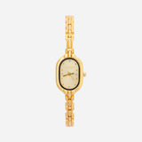 Helena® - Reloj dorado con esfera ovalada y bisel negro
