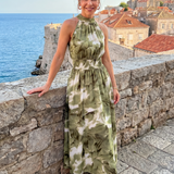 Olivia | Vestido Midi de Talla Única con Diseño Abstracto