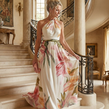 Amiel | Ligero Vestido Maxi con Estampado Floral