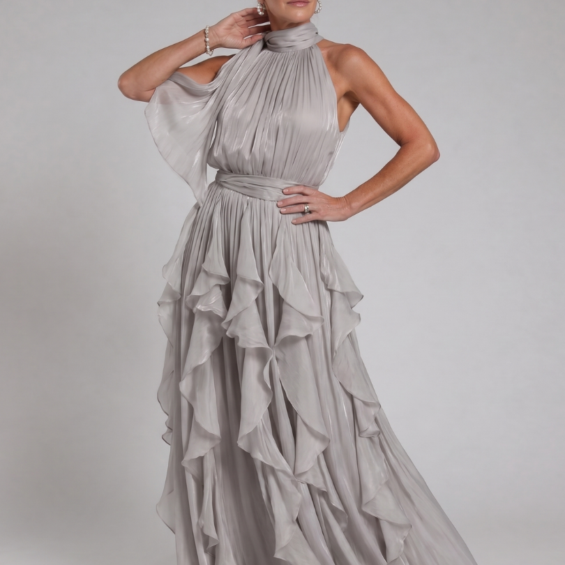Melisande | Maxi Dress with Ruffled Straps