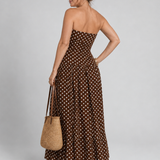 Sorien | Vestido Midi Sin Mangas con Estampado de Lunares