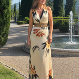 Loimen | Vestido Midi Sin Mangas con Diseño Floral