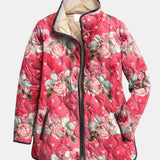KAIA | Encantadora Chaqueta Acolchada Floral de Estilo Vintage