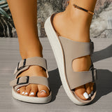 Mae - Zapatillas cómodas con doble hebilla regulable