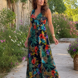 Zake | Vestido Midi Sin Mangas con Cintura Alta