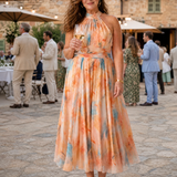 Elin | Suave Vestido Midi con Cuello Halter