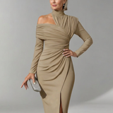 Viano | Vestido Midi Draped de Un Solo Hombro