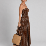 Sorien | Vestido Midi Sin Mangas con Estampado de Lunares