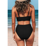 Jodi | Bikini de Corte Alto con Escote en V y Detalles Divertidos