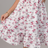 Rosabelle | Vestido Floral de Longitud a la Rodilla con Tirantes de Espagueti