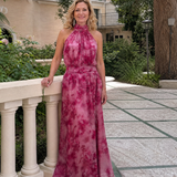 Avien | Suave Vestido Midi con Cuello Halter