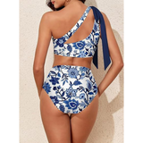 Marit | Bikini de Tiro Alto con Un Solo Hombro