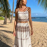 Silon | Vestido midi de tirantes finos con bordados elegantes