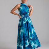 Olivia | Vestido Midi de Talla Única con Diseño Abstracto