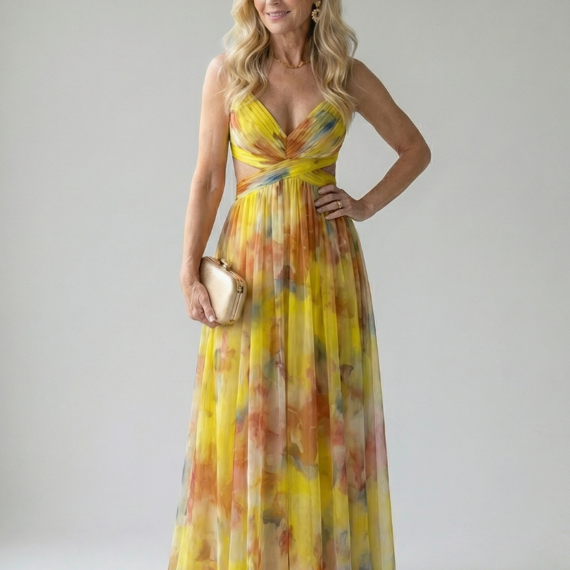 Isel | Vestido Maxi de Suave Tela Envueltos