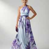 Amiel | Ligero Vestido Maxi con Estampado Floral